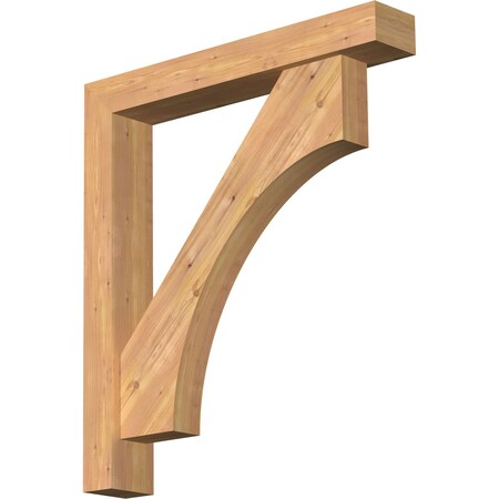 Ekena Millwork Westlake Block Smooth Bracket w/ Offset Brace, Western Red Cedar, 5 1/2"W x 34"D x 38"H BKT0604X34X38WTL05SWR